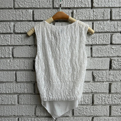 Irregular Tank Top y2k Clothes Solid Color Round Neck Sleeveless T Shirt Vest 2000s Aesthetic Clothing Streetwear