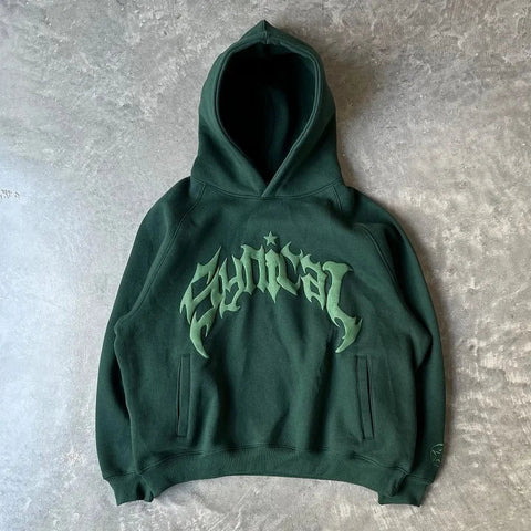 Harajuku High Street Popular Vintage Letter Print Y2k Zip Hoodies Loose Sweatshirt Unisex Casual Joker Pullovers Hoodie Tops