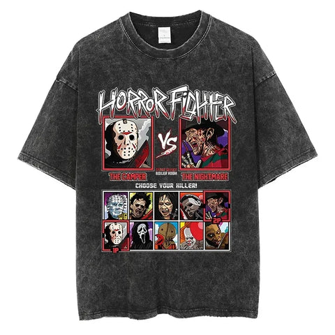 Camiseta de luchador de terror