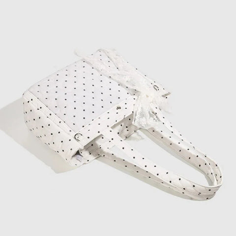 Streetwear Vintage All Match Transparent Ita Bags Casual Y2k Aesthetic Dots Underarm Bag Trendy Shoulder Handbags