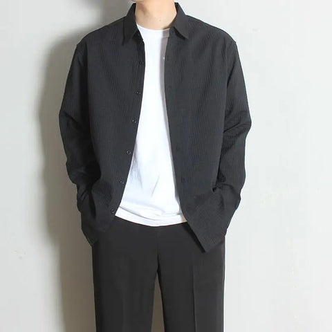 Turn-down Collar Long Sleeve Solid Blouse Clothing Simplicity Pocket Button All-match Y2K Shirts