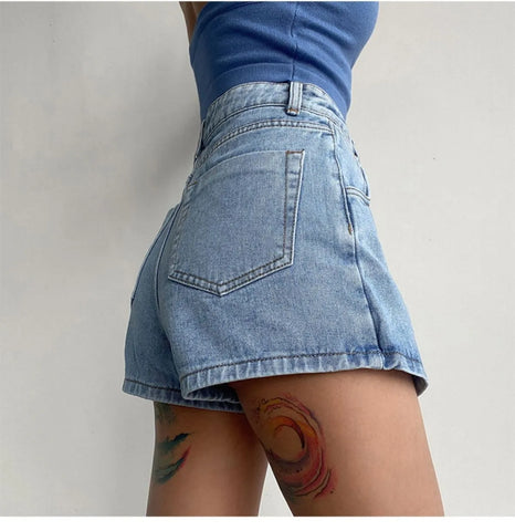 Mini Denim Skirts Slim Chic Vintage Asymmetrical Hotsweet Streetwear Design Ulzzang Student Harajuku Y2k Faldas