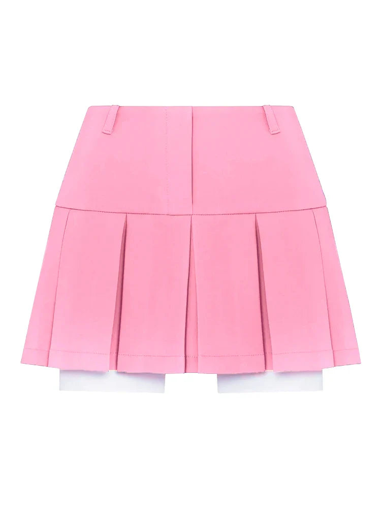 Mini Skirt For Cute High Waist Y2K Skirts Set Casual Streetwear WoBottom Black Pleated Skirts