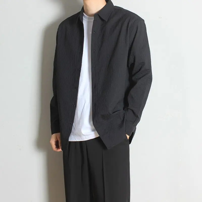 Turn-down Collar Long Sleeve Solid Blouse Clothing Simplicity Pocket Button All-match Y2K Shirts