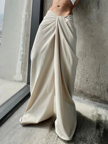 Voguable Irregular Design Low Waist Baggy Wide Leg Trousers Y2K Streetwear Loose Pants Casual pantalones