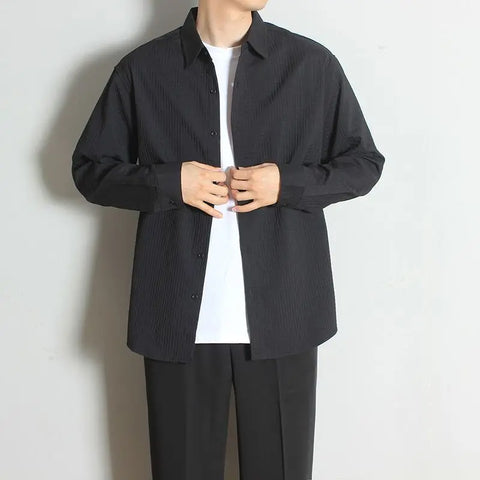 Turn-down Collar Long Sleeve Solid Blouse Clothing Simplicity Pocket Button All-match Y2K Shirts