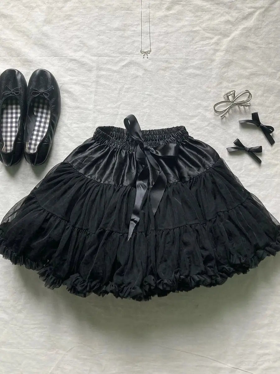 Y2k Camis Sweet Girl Sling Streetwear Bow White Bandage Kawaii Slim Topss Harajuku Crop Tank Top
