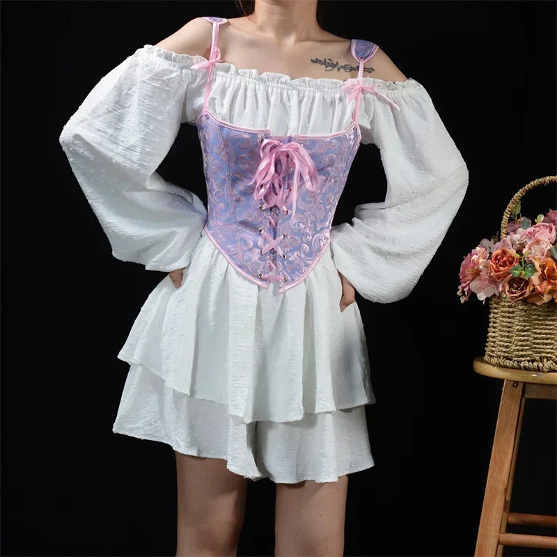 Corset Top Body Shaper Camis Shirt Woman Clothes Waist Trainer Ladies Underbust y2k Blusa Lolita Bustiers