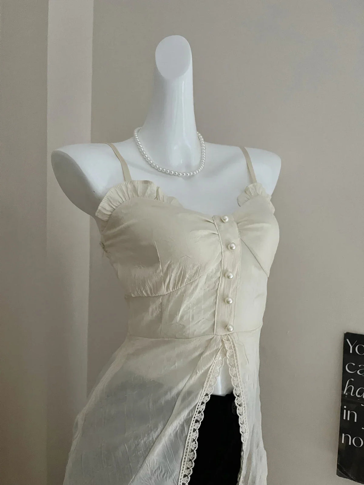 Voguable 2000s Vintage Y2k Clothing Korean 2 Piece Skirts Sets Casual Y2k Crop Top Blouse + Strap Mini Dress Japanese Beach Party