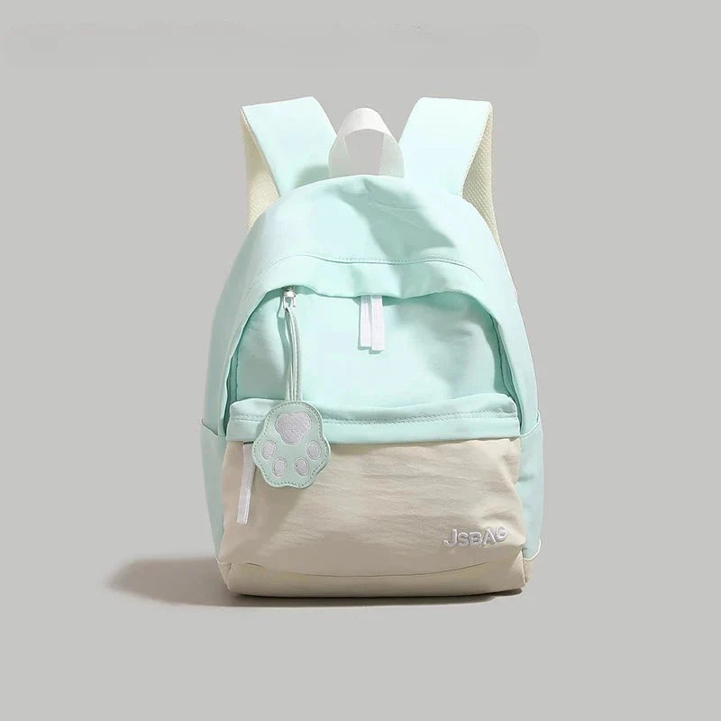 Contrast Color Patchwork Simple College Students Backpack Sweet Y2k Aesthetic Casual Schoolbags All Match Chic Schoolbags