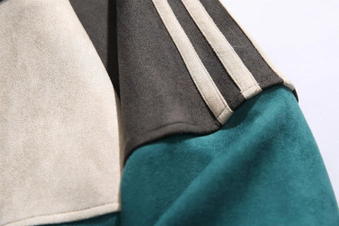 Voguable  Y2k Sweatshirts Suede Hip Hop And Couple Sports Pullovers China-Chic Loose Versatile Casual Tops Spliced