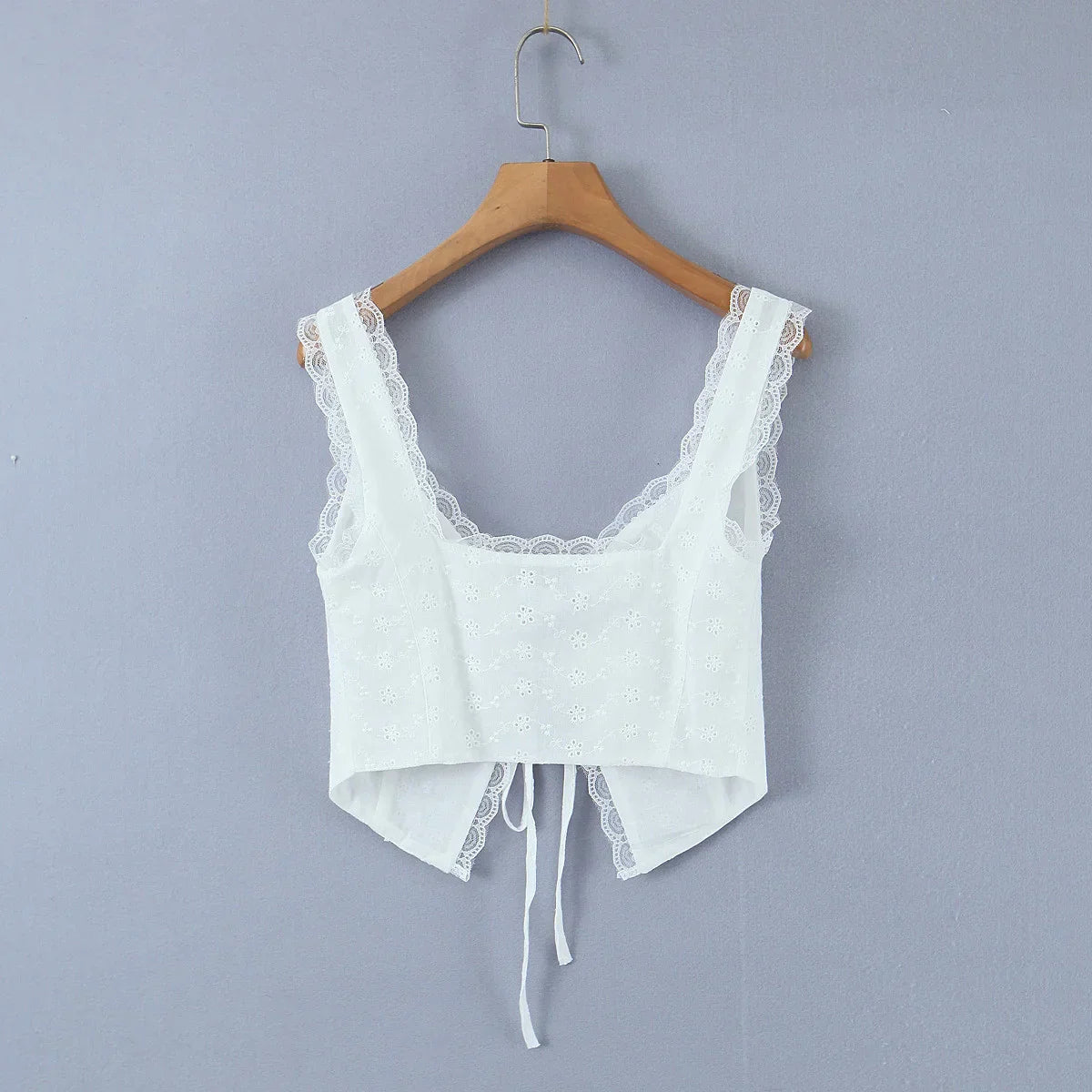white lace crop tops casual lace tank top for cute tops front tie corset top korean streetwear y2k