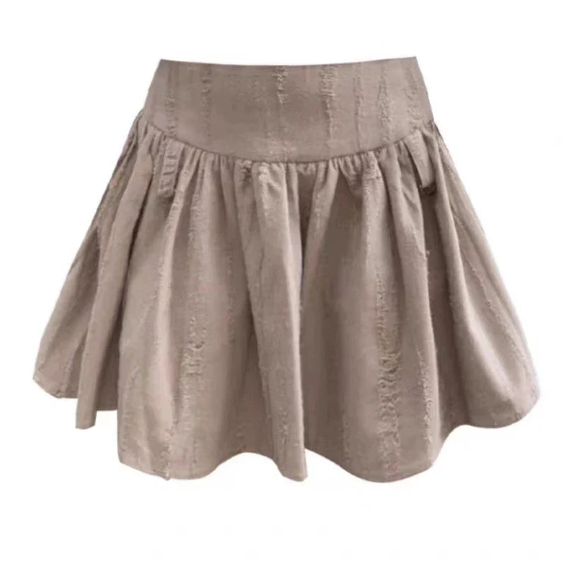 Voguable Elegant Casual Outwear 2 Piece Skirt Set Woman Slim Bodycon Knitted Blouse + Sweet Y2k Mini Skirt Suit Chic