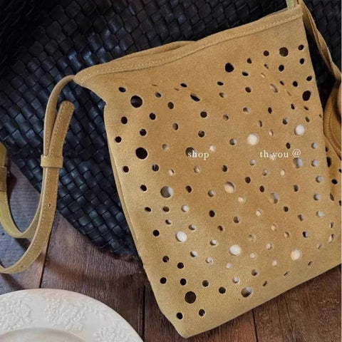 All Match Travel Shoulder Bags Hollow Out Casual Vintage Y2k Aesthetic Underarm Bag Streetwear Trendy Purses and Handbags