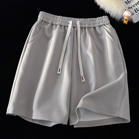 Basic Solid Casual Shorts WoBaggy Korean Trend Y2k Light Thin Short Pants Unisex Beach Trousers