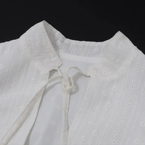 y2k Tank Top Clothes White Flower Embroidery Mock Neck Front Cutout Sleeveless T Shirt Vest Streetwear