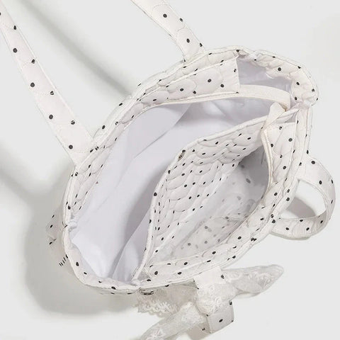 Streetwear Vintage All Match Transparent Ita Bags Casual Y2k Aesthetic Dots Underarm Bag Trendy Shoulder Handbags