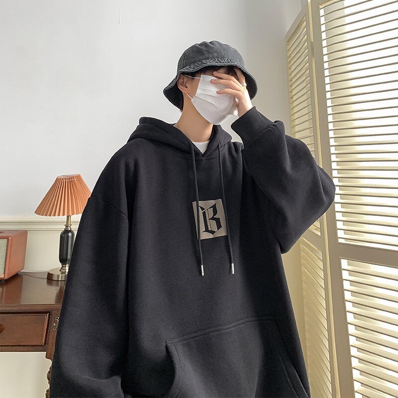 Streetwear Y2K Hoodies Letter Printed Oversized Casual Hooded Sweatshirts Winter Unisex Pullovers