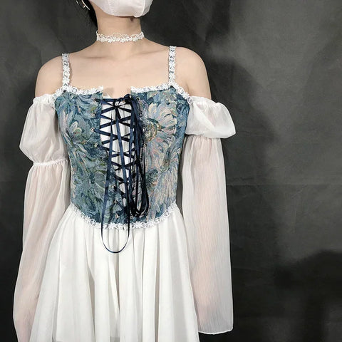 Corset Top Body Shaper Camis Shirt Woman Clothes Waist Trainer Ladies Underbust y2k Blusa Lolita Bustiers