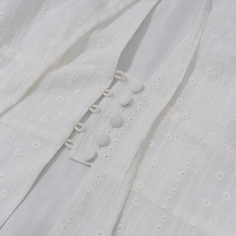 y2k Tank Top Clothes White Flower Embroidery Mock Neck Front Cutout Sleeveless T Shirt Vest Streetwear