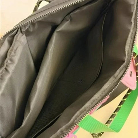 Japanese Y2k 16 Inch Laptop Bags Contrast Color Patchwork High-capacity Handbags Harajuku Grunge Shoulder Underarm Bag
