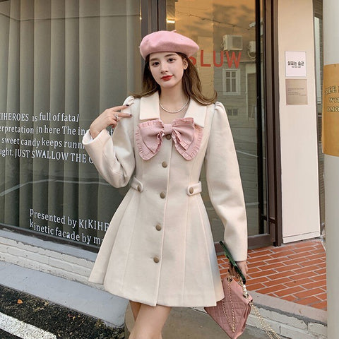 Sweet Bow Dress Coat