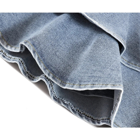Voguable Vintage Skirts Y2k Korean Style Jean Skirt Blue Kawaii Harajuku A-Line Denim Skirt Chic Casual Clothes
