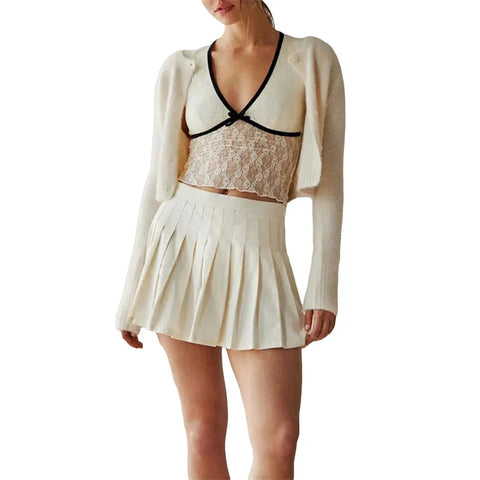 Sheer Crop Top 2000s See Through V Neck Sleeveless Floral Lace Tanks Slim Fit Vest y2k Aesthetic Clothing