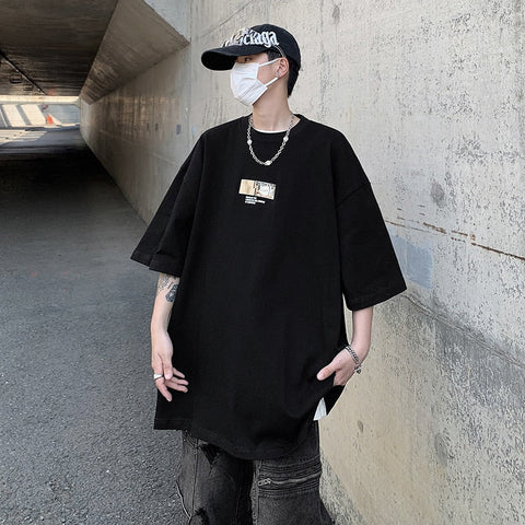 Spicy Boy Short Sleeve Metal Clip Design High Street T-shirt Japanese Style Y2k Tops Harajuku Loose Casual Tees