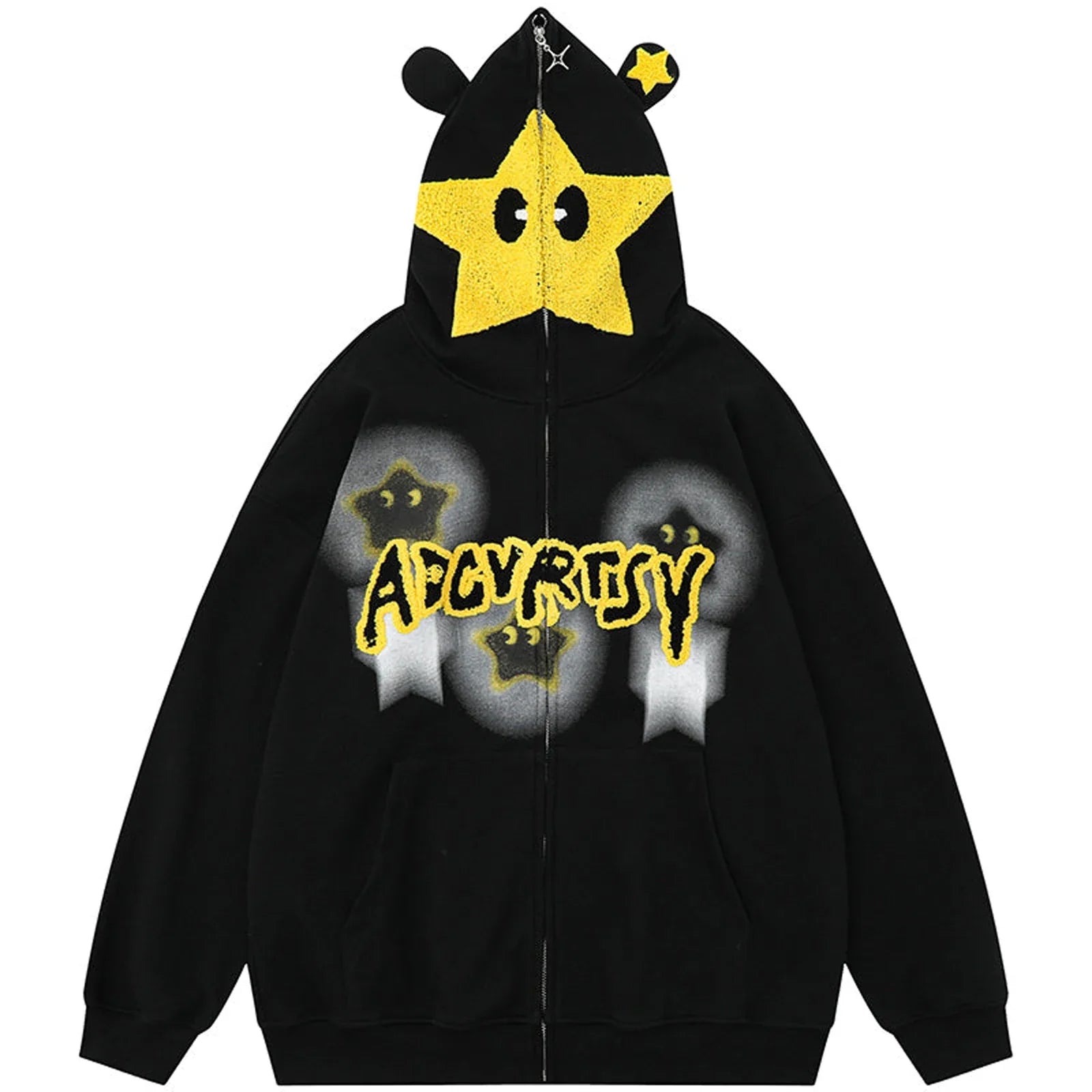 s Oversized Zip Up Hoodies Sweatshirts Y2K Clothes Cute Teen Girl Fall Casual Drawstring Jackets with Pockets