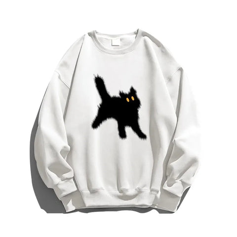 American Retro Oversize Round Neck Hoodie Y2k Harajuku Leisure And Gray Velvet Lazy Win