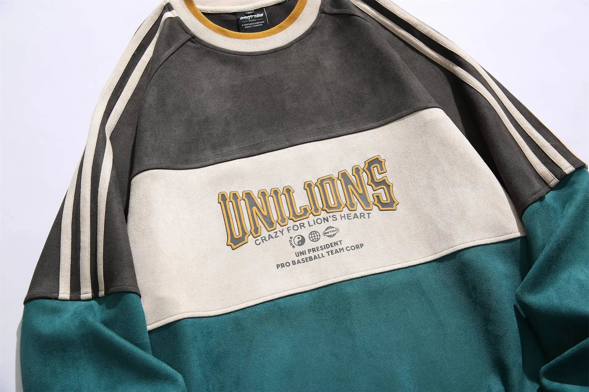 Voguable  Y2k Sweatshirts Suede Hip Hop And Couple Sports Pullovers China-Chic Loose Versatile Casual Tops Spliced