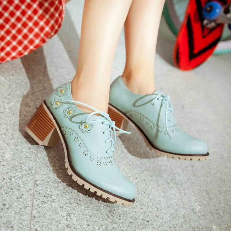 Flower Oxford Booties