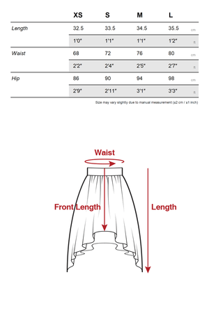 Asymmetrical Plaid Skirt with Lace Paneling