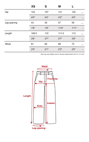 Wide-Leg Pants with Layered Waistband