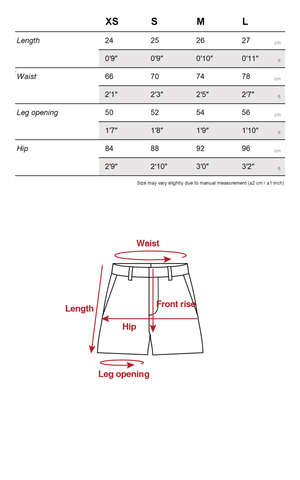 Wool-like Structured High Waist Shorts
