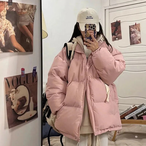 Koreanische Winterjacke mit Kapuze