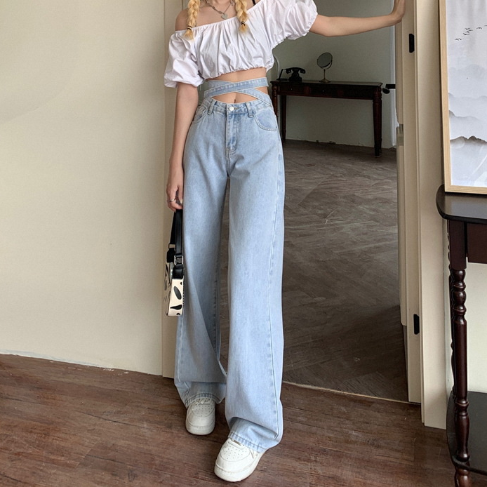 Denim Retro High Waist Hose