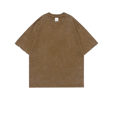 Acid Washed Basic Oversized T-Shirt