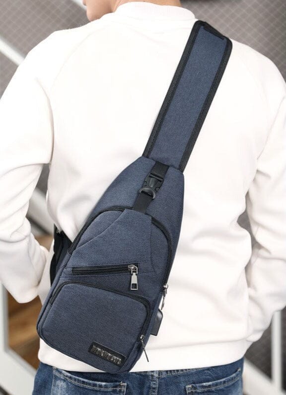 Angry Bag - Cross-Shoulder Backpack with USB Casual Small