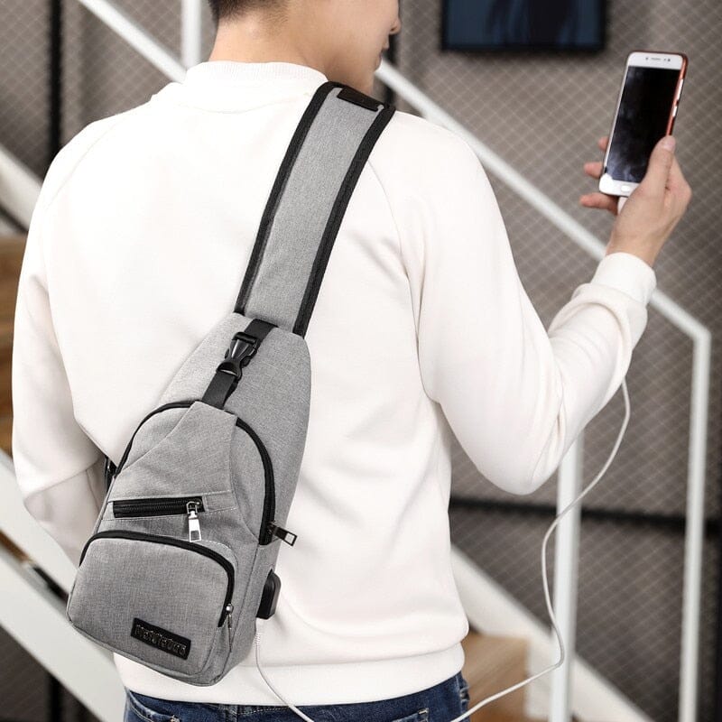 Angry Bag - Cross-Shoulder Rucksack mit USB Casual Small 