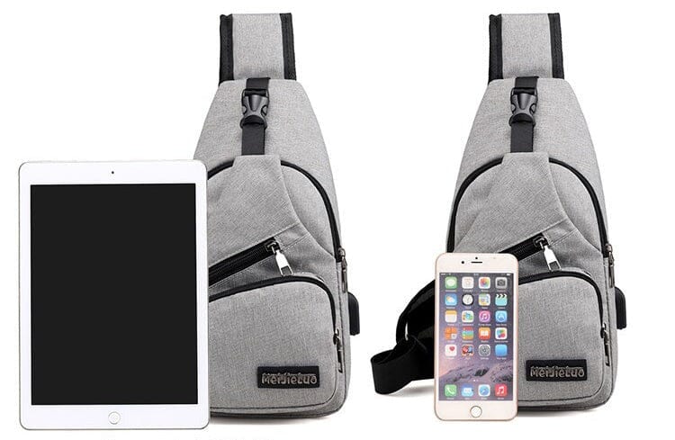 Angry Bag - Cross-Shoulder Rucksack mit USB Casual Small 