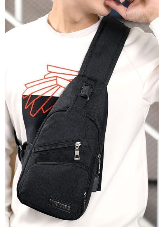 Angry Bag - Cross-Shoulder Rucksack mit USB Casual Small 