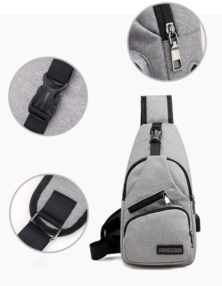 Angry Bag - Cross-Shoulder Rucksack mit USB Casual Small 