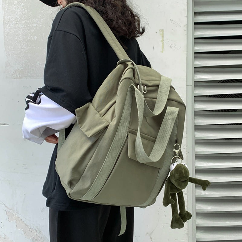 Anything But Basic Double Handle Canvas School Backpacks