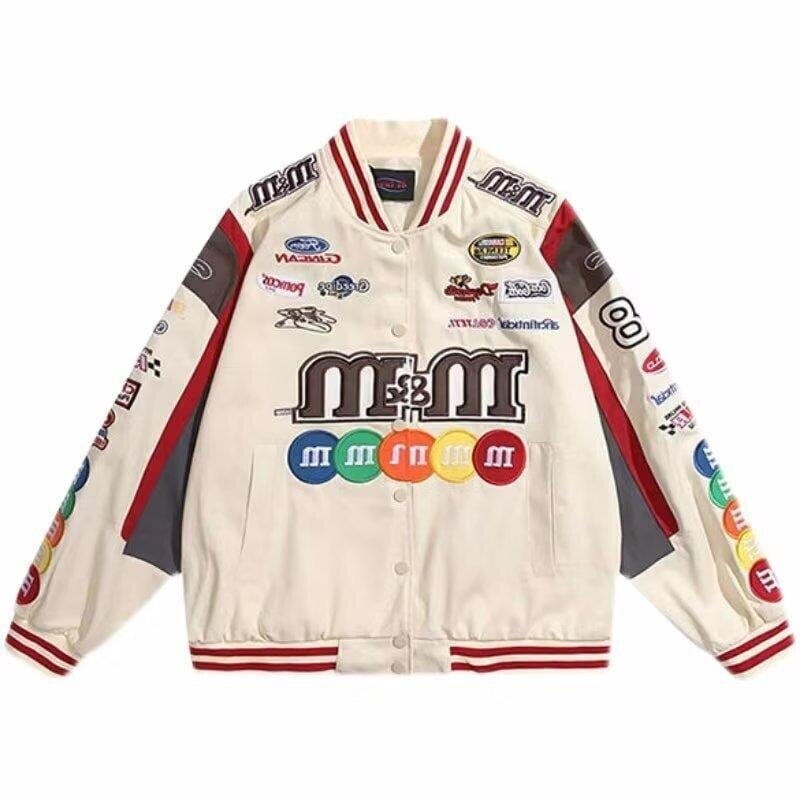 Chaqueta cortavientos de motociclista de M&amp;M's