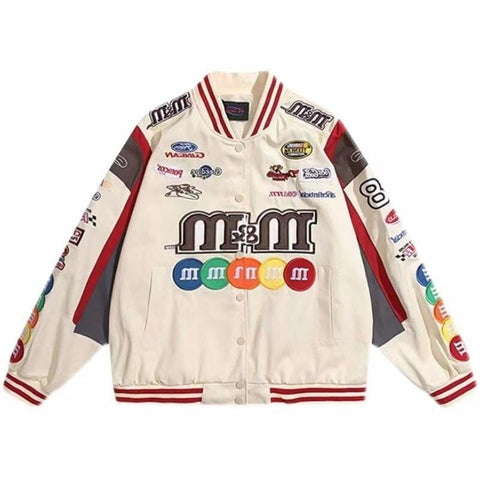 Chaqueta cortavientos de motociclista de M&amp;M's