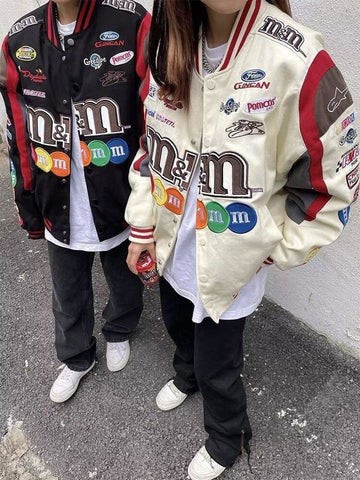 Chaqueta cortavientos de motociclista de M&amp;M's