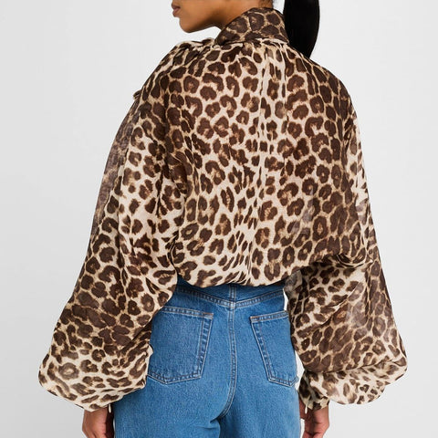 Leopard Print Long Sleeve Shirt