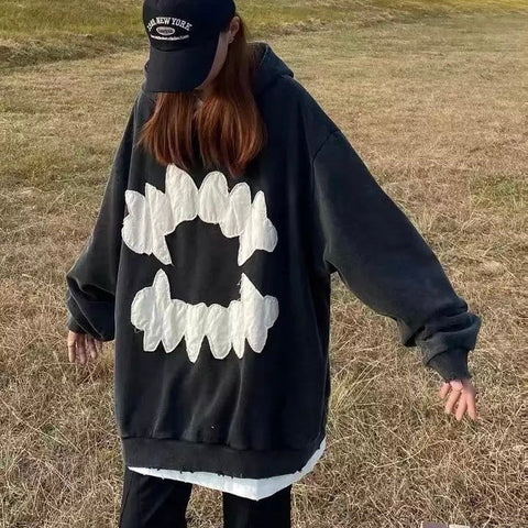 Teeth Embroidered Hoodie